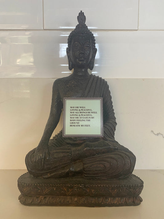 Buddhist Prayer 2" Square Vinyl Sticker "May All Beings Be Well-Loving-Peaceful" | Mettā Prayer Sticker | Made in the USA